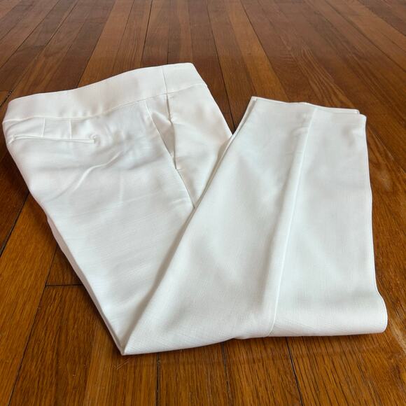 Ann Taylor Loft Marisa Straight Pants White Dress Slacks Size 4 NWT - Picture 14 of 15